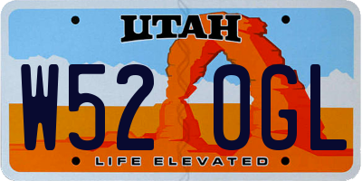 UT license plate W520GL