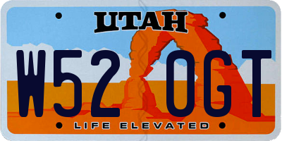 UT license plate W520GT