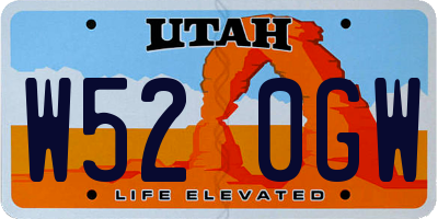 UT license plate W520GW