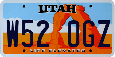 UT license plate W520GZ