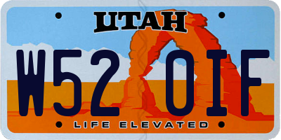 UT license plate W520IF