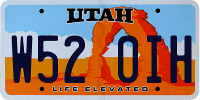 UT license plate W520IH