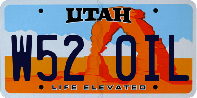 UT license plate W520IL