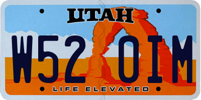 UT license plate W520IM