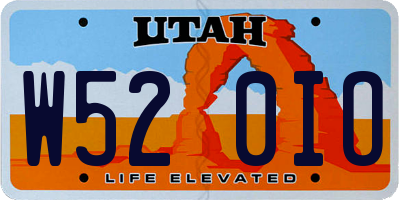 UT license plate W520IO