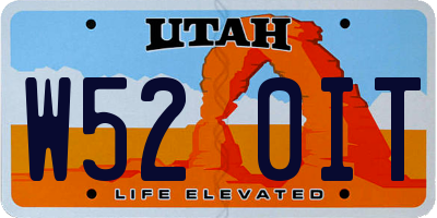UT license plate W520IT