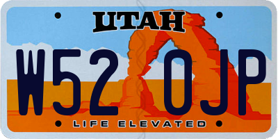 UT license plate W520JP