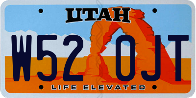 UT license plate W520JT