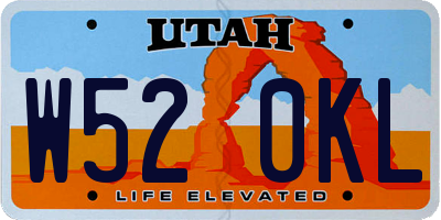 UT license plate W520KL