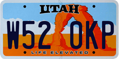 UT license plate W520KP