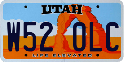 UT license plate W520LC