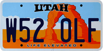 UT license plate W520LF