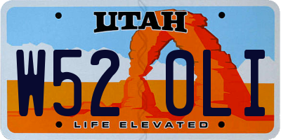 UT license plate W520LI
