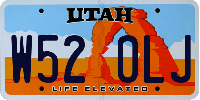 UT license plate W520LJ