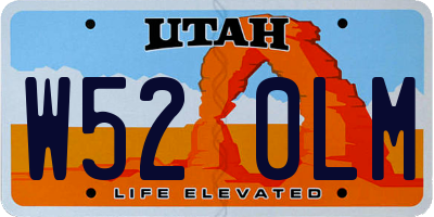 UT license plate W520LM