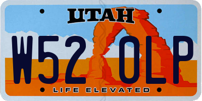 UT license plate W520LP