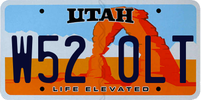 UT license plate W520LT