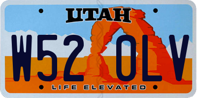 UT license plate W520LV