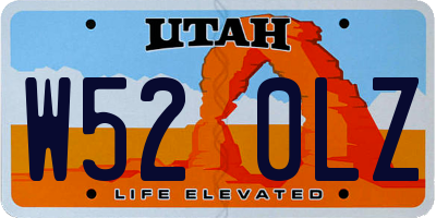 UT license plate W520LZ