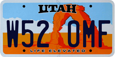 UT license plate W520MF