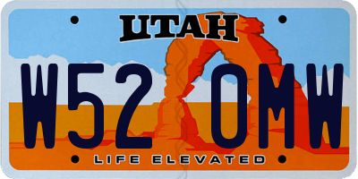 UT license plate W520MW