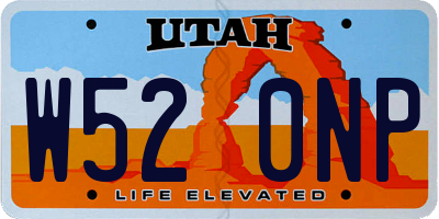UT license plate W520NP