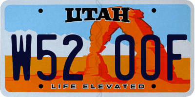 UT license plate W520OF