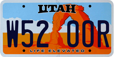 UT license plate W520OR