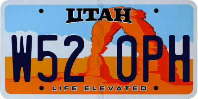 UT license plate W520PH