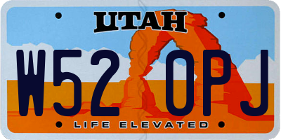 UT license plate W520PJ