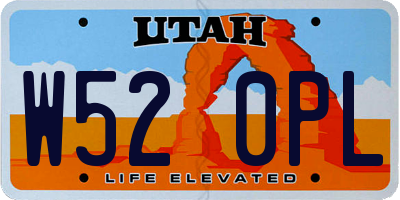 UT license plate W520PL