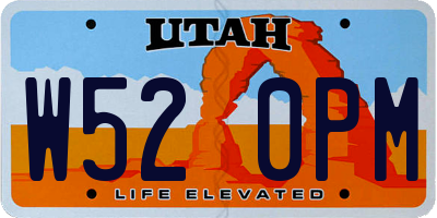UT license plate W520PM