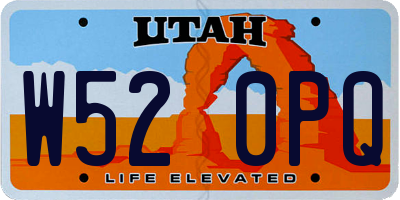 UT license plate W520PQ