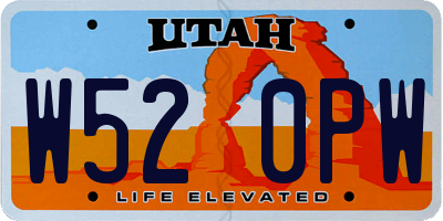UT license plate W520PW