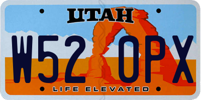 UT license plate W520PX