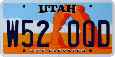 UT license plate W520QD