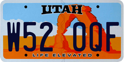 UT license plate W520QF