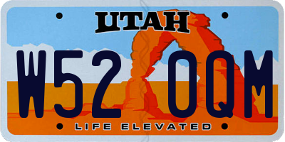 UT license plate W520QM