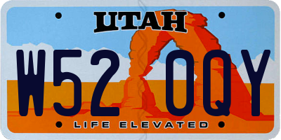 UT license plate W520QY