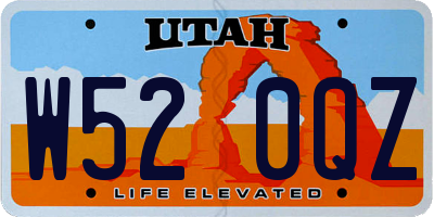 UT license plate W520QZ