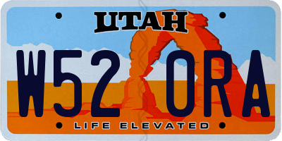 UT license plate W520RA