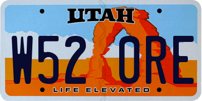 UT license plate W520RE