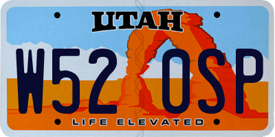 UT license plate W520SP