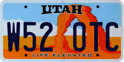 UT license plate W520TC