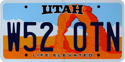 UT license plate W520TN
