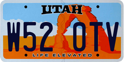 UT license plate W520TV