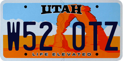 UT license plate W520TZ