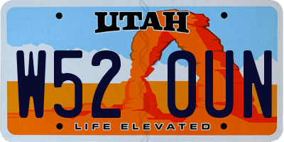 UT license plate W520UN