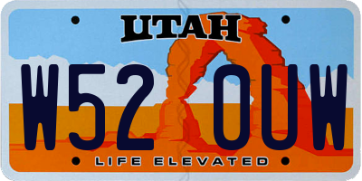 UT license plate W520UW