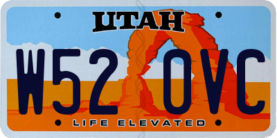 UT license plate W520VC